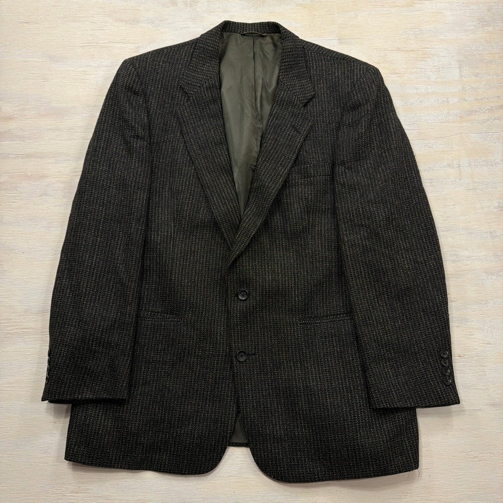 Christian Dior Sport Coat Monsieur 44R Pure Virgin Wool Tweed Blazer Grey Mens